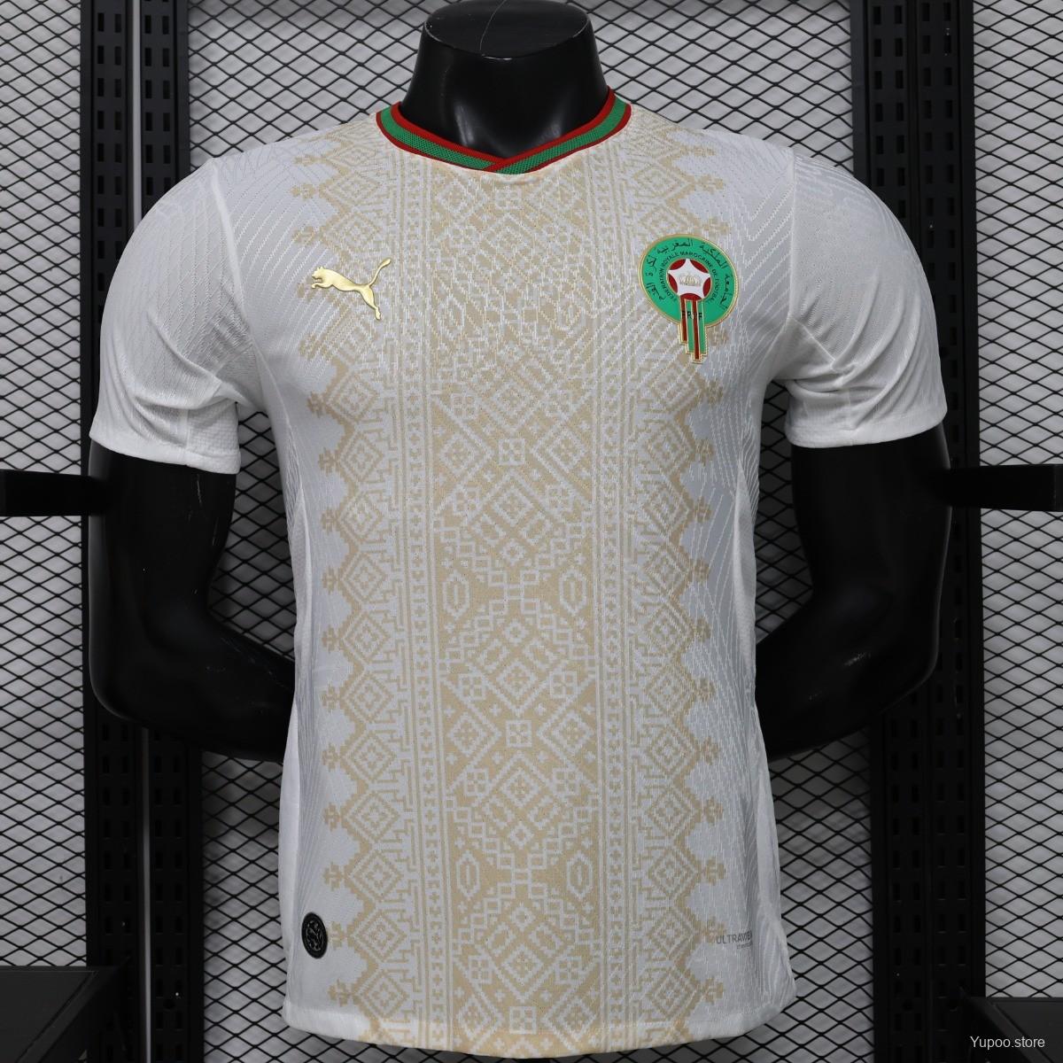 Camiseta de fútbol Marruecos 2026/27 VISITANTE MANGA CORTA VERSION JUGADOR
